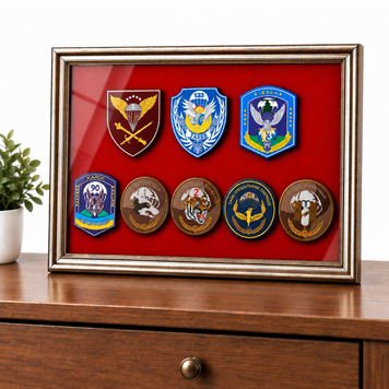Кіот зі склом для орденів та пам'ятних відзнак &mdash; 33&times;24 см RK-330240-RD-05 фото